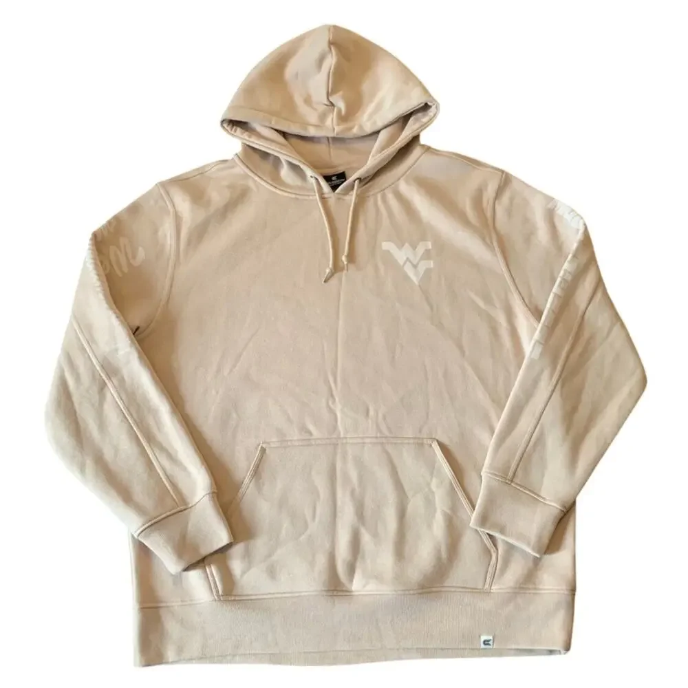 🎉HOST PICK🎉  WVU Great Outdoors NEW Mens Hoodie Sweatshirt XXL Tan Sequoia Color - Picture 12 of 13